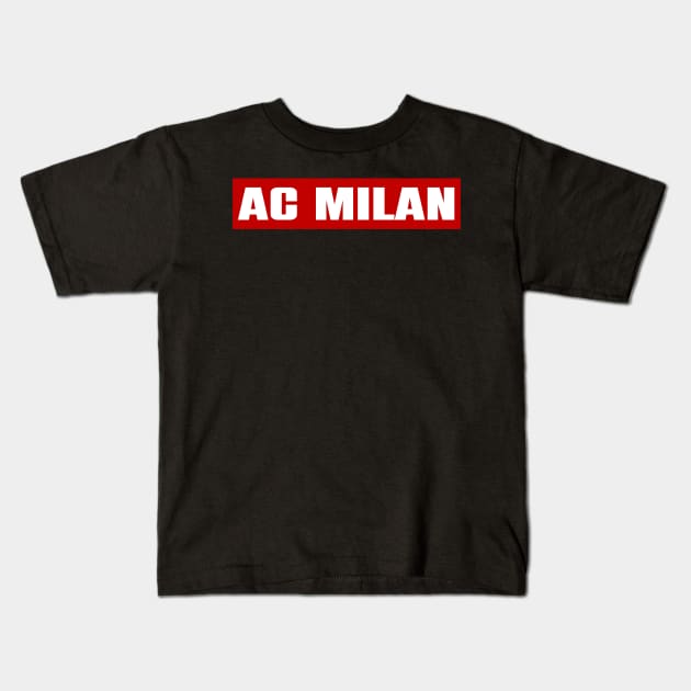 ac milan Kids T-Shirt by lounesartdessin